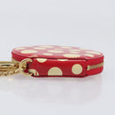 LOUIS VUITTON Vernis Dot Infinity Porte Monnaie Chapeau Red M91570 Auth bs36828A-6