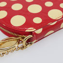 LOUIS VUITTON Vernis Dot Infinity Porte Monnaie Chapeau Red M91570 Auth bs36828A-14