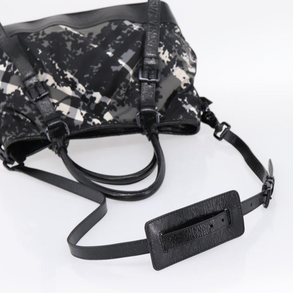BURBERRY Tote Bag Nylon 2way Black Auth bs36829A