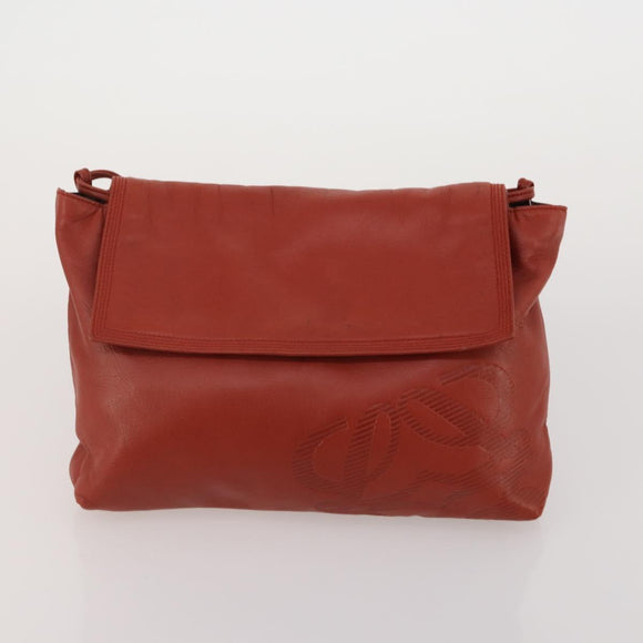 LOEWE Shoulder Bag Leather 4 Set Black Brown Red Auth bs36830