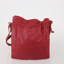 LOEWE Shoulder Bag Leather 4 Set Black Brown Red Auth bs36830-8