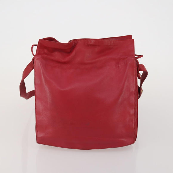LOEWE Shoulder Bag Leather 4 Set Black Brown Red Auth bs36830