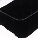 CHANEL Matelasse Shoulder Bag Velor Black Gold CC Auth bs36831A-15