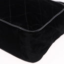 CHANEL Matelasse Shoulder Bag Velor Black Gold CC Auth bs36831A-16