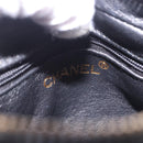 CHANEL Matelasse Shoulder Bag Velor Black Gold CC Auth bs36831A-17