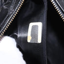 CHANEL Matelasse Shoulder Bag Velor Black Gold CC Auth bs36831A-12