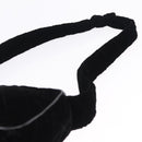 CHANEL Matelasse Shoulder Bag Velor Black Gold CC Auth bs36831A-8