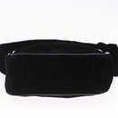 CHANEL Matelasse Shoulder Bag Velor Black Gold CC Auth bs36831A-5