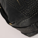 LOEWE Shoulder Bag Leather Black Gold Auth bs36832A-14