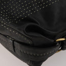 LOEWE Shoulder Bag Leather Black Gold Auth bs36832A-15
