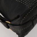LOEWE Shoulder Bag Leather Black Gold Auth bs36832A-16