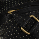 LOEWE Shoulder Bag Leather Black Gold Auth bs36832A-17