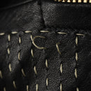 LOEWE Shoulder Bag Leather Black Gold Auth bs36832A-18