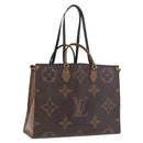 LOUIS VUITTON Monogram Reverse On The Go GM Tote Bag M44576 LV Auth bs36835A-1