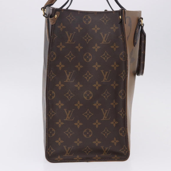 LOUIS VUITTON Monogram Reverse On The Go GM Tote Bag M44576 LV Auth bs36835A