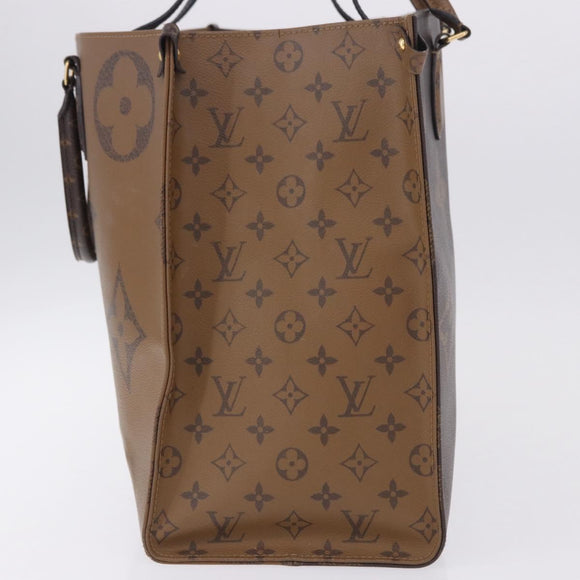 LOUIS VUITTON Monogram Reverse On The Go GM Tote Bag M44576 LV Auth bs36835A