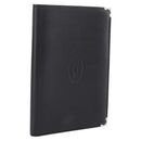 CARTIER Billfold Leather Black Silver Auth bs36836A-1