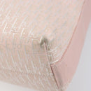 Christian Dior Trotter Canvas Shoulder Bag Pink Silver Auth bs36839-9