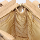 CHANEL Matelasse Shoulder Bag Lamb Skin Beige Gold CC Auth bs36843-20