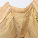 CHANEL Matelasse Shoulder Bag Lamb Skin Beige Gold CC Auth bs36843-21