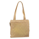 CHANEL Matelasse Shoulder Bag Lamb Skin Beige Gold CC Auth bs36843-2