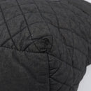 CHANEL Cococoon Tote Bag Canvas Black Silver CC Auth bs36844-15