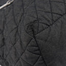CHANEL Cococoon Tote Bag Canvas Black Silver CC Auth bs36844-16
