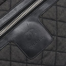 CHANEL Cococoon Tote Bag Canvas Black Silver CC Auth bs36844-20