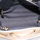 BVLGARI Chain Hand Bag Leather Gold Tone Auth bs36845-11
