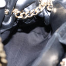 BVLGARI Chain Hand Bag Leather Gold Tone Auth bs36845-18