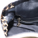 BVLGARI Chain Hand Bag Leather Gold Tone Auth bs36845-19