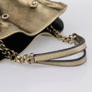 BVLGARI Chain Hand Bag Leather Gold Tone Auth bs36845-7