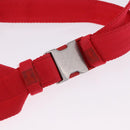 BOTTEGA VENETA Body Bag Nylon Red Silver Auth bs36846V-8