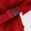 BOTTEGA VENETA Body Bag Nylon Red Silver Auth bs36846V-9