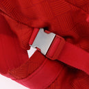 BOTTEGA VENETA Body Bag Nylon Red Silver Auth bs36846V-18