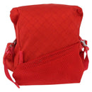 BOTTEGA VENETA Body Bag Nylon Red Silver Auth bs36846V-13