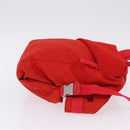 BOTTEGA VENETA Body Bag Nylon Red Silver Auth bs36846V-4