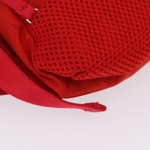 BOTTEGA VENETA Body Bag Nylon Red Silver Auth bs36846V