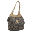 SAINT LAURENT Shoulder Bag PVC Canvas Black Gold Auth bs36847-1