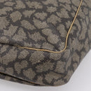 SAINT LAURENT Shoulder Bag PVC Canvas Black Gold Auth bs36847-11