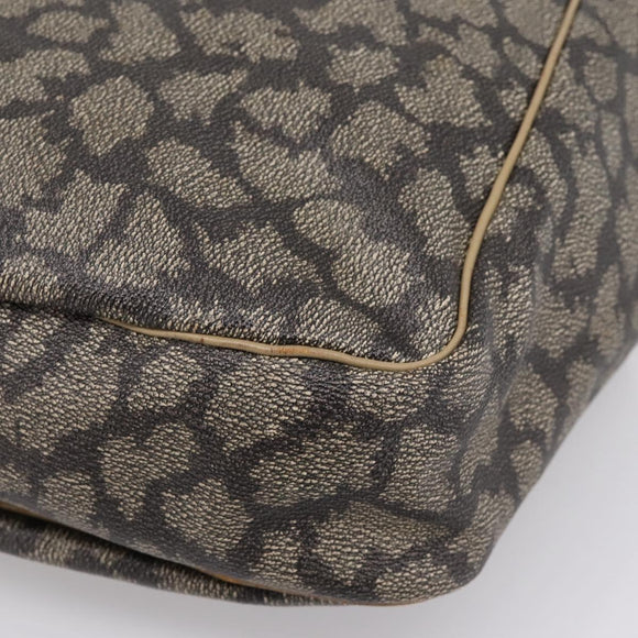 SAINT LAURENT Shoulder Bag PVC Canvas Black Gold Auth bs36847
