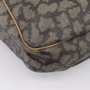 SAINT LAURENT Shoulder Bag PVC Canvas Black Gold Auth bs36847-14