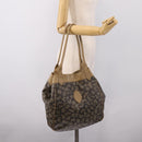 SAINT LAURENT Shoulder Bag PVC Canvas Black Gold Auth bs36847-20