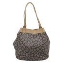 SAINT LAURENT Shoulder Bag PVC Canvas Black Gold Auth bs36847-3