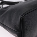BALLY Hand Bag Leather 2way Black Gold Auth bs36848-15
