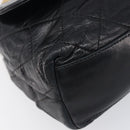 CHANEL Matelasse Chain Shoulder Bag Lamb Skin Black Gold CC Auth bs36849A-15