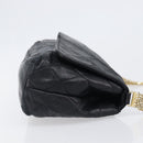 CHANEL Matelasse Chain Shoulder Bag Lamb Skin Black Gold CC Auth bs36849A-3