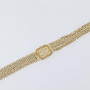 CHANEL Matelasse Chain Shoulder Bag Lamb Skin Black Gold CC Auth bs36849A-8