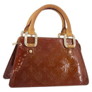 LOUIS VUITTON Monogram Vernis Mini Forsythe Bag Bronze M91120 LV Auth bs36851-1