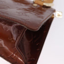 LOUIS VUITTON Monogram Vernis Mini Forsythe Bag Bronze M91120 LV Auth bs36851-9